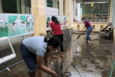 Công tác chuẩn bị đón trẻ trở lại trường ngày 14/2/2022 sau thời gian nghỉ dịch covid-19